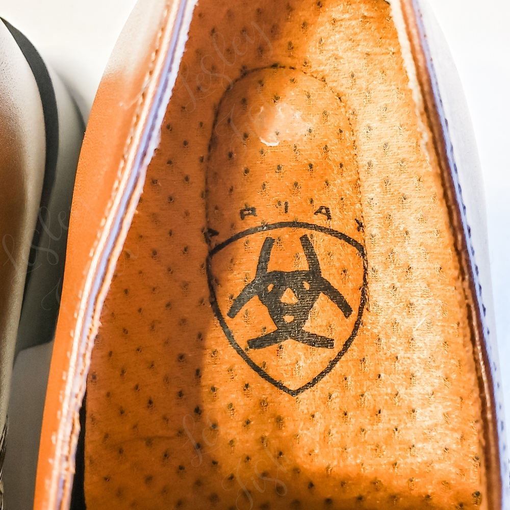 Ariat Brown Woven Leather Flats - Picture 5 of 9